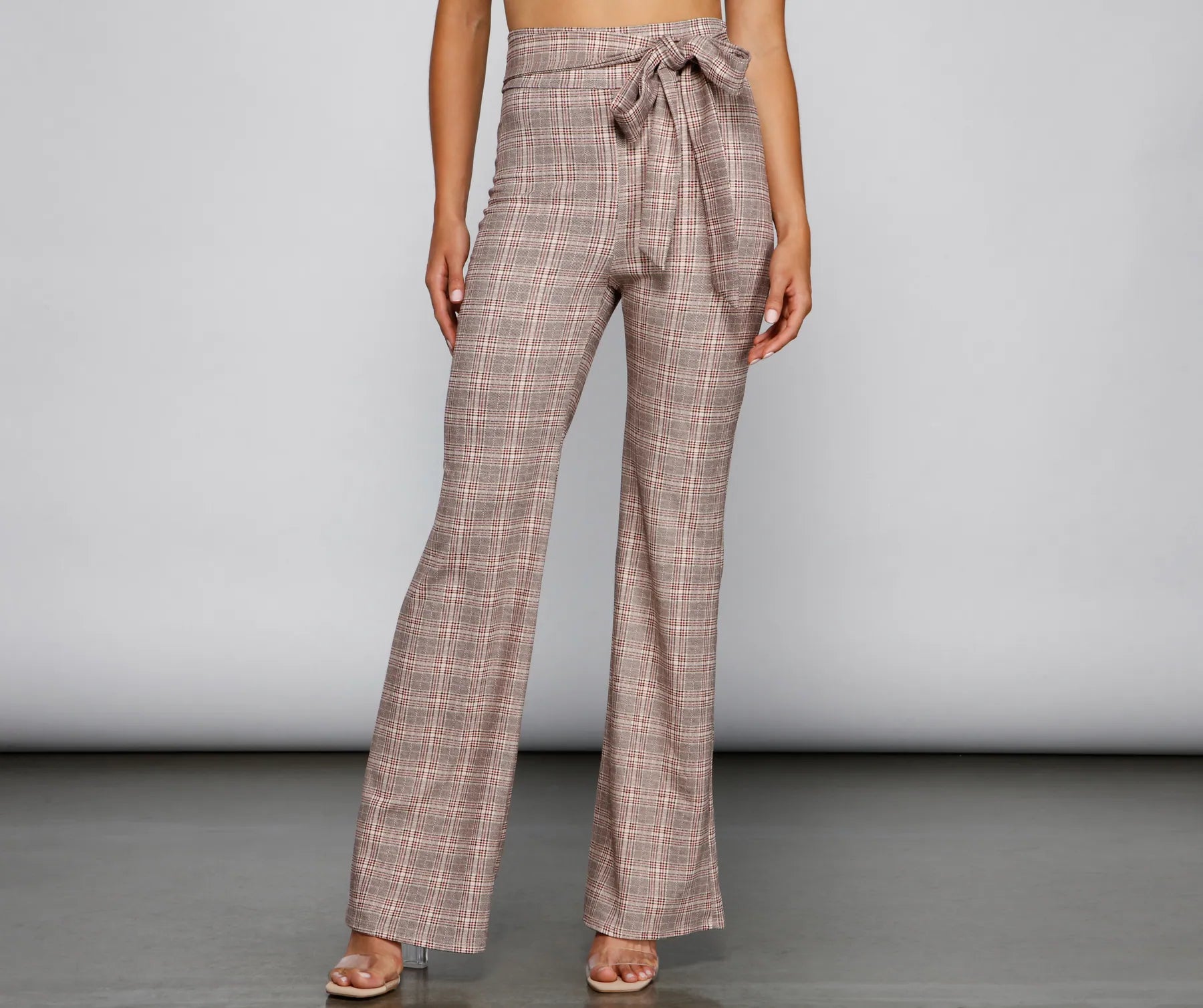 Today’s Special So Chic High Waist Plaid Flared Pants