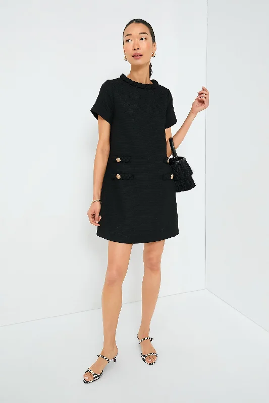Exclusive Deal Black Tweed Jackie Dress