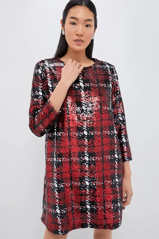 Super Sale Red Sequin Pierre Dress