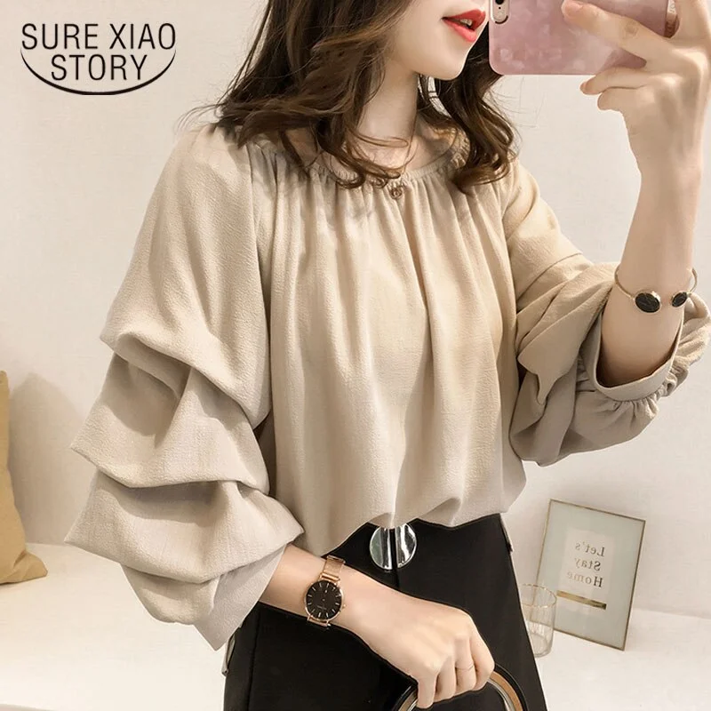 Christmas Gift Plus Size 3XL 4XL blouse women Tops Fashion Woman Blouses  Casual O-neck Cothing Female Blusa Feminina Shirt Women 1183 40