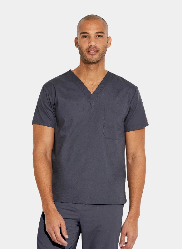 Dickies EDS Signature Unisex Tuckable V-Neck Scrub Top DKE83706 - Pewter