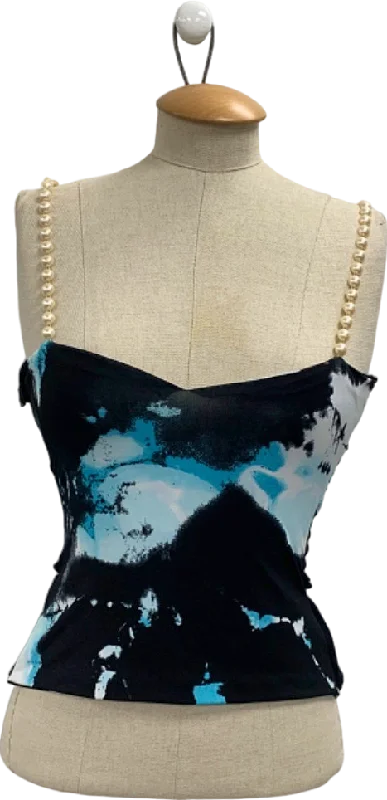 Seta Black/Blue Tie-Dye Camisole UK S