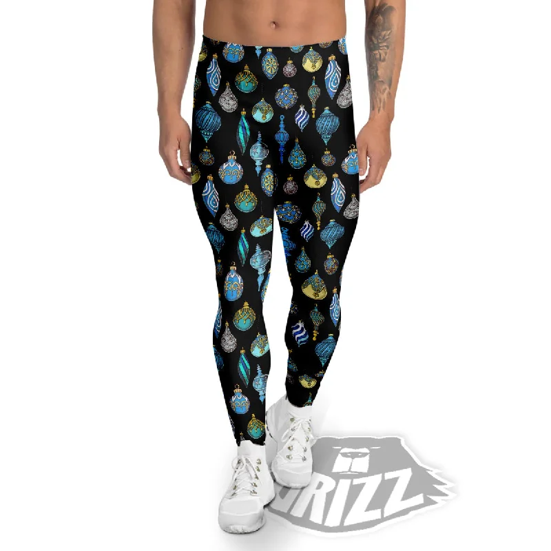 Christmas Decorations Drawing Print Pattern Men's Leggings