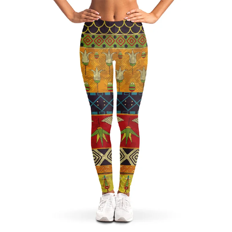 Egyptian Tribal Pattern Print Women's Leggings