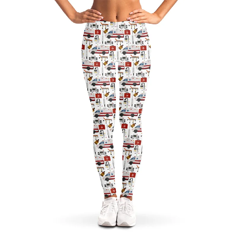 EMS Paramedic Pattern Print Women's Leggings