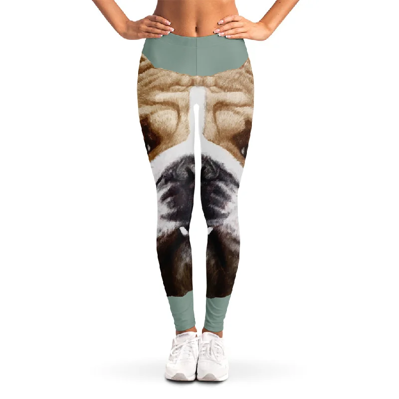 English Bulldog Portrait Print Women's Leggings