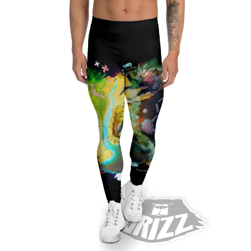 Environmental Destruction Print Men's Leggings