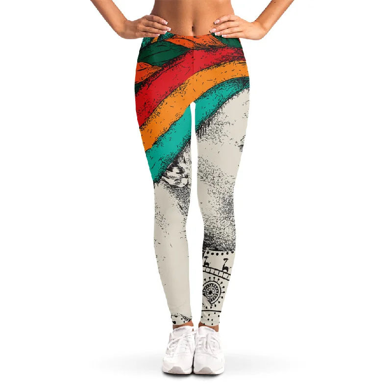 Ethnic African Girl Print Women's Leggings