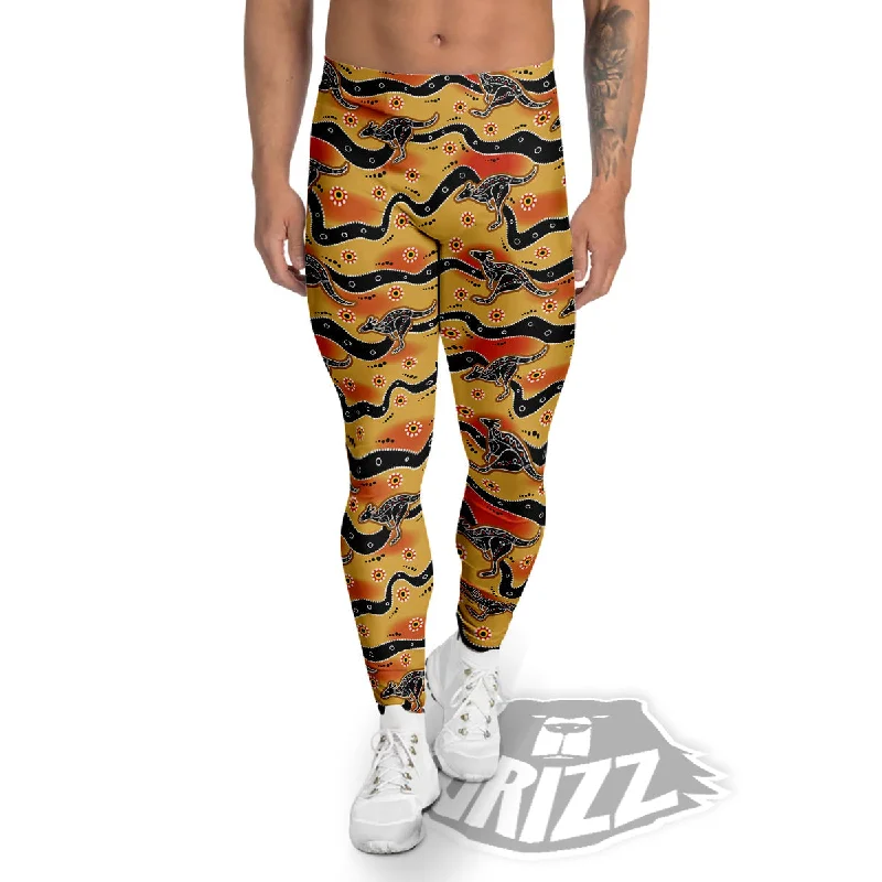 Ethnic Australian Print Pattern Men's Leggings