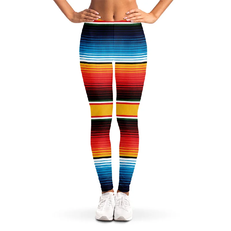 Ethnic Serape Blanket Pattern Print Women's Leggings