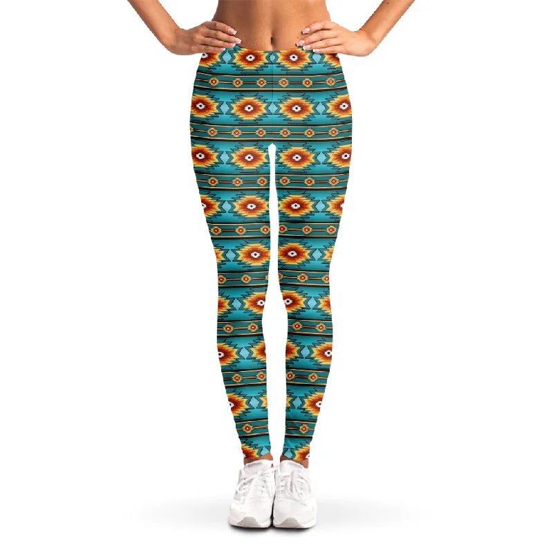 Ethnic Southwestern Navajo Pattern Print Women's Leggings