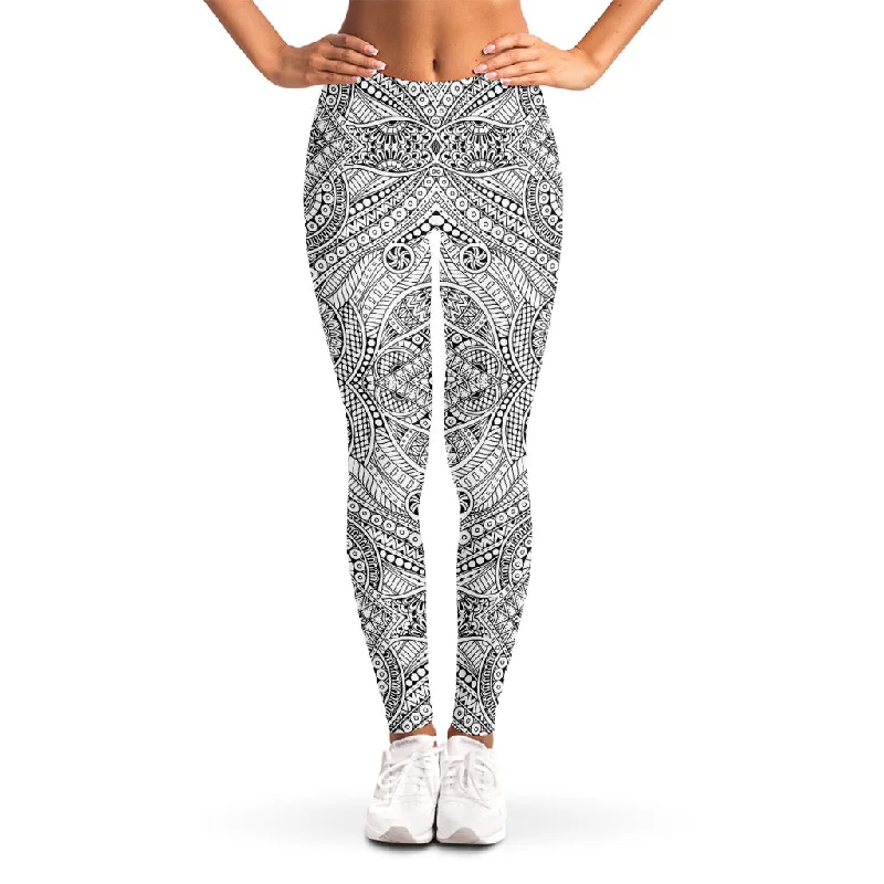 Ethnic Zentangle Pattern Print Women's Leggings