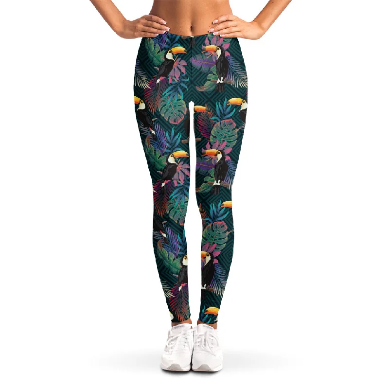 Exotic Tropical Toucan Pattern Print Women's Leggings