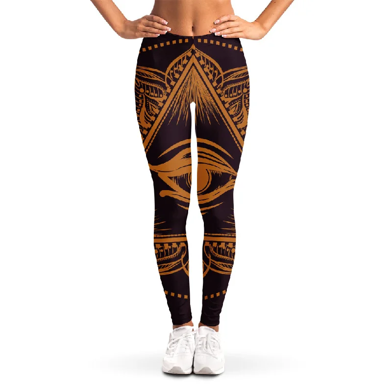 Eye of Providence Mandala Print Women's Leggings