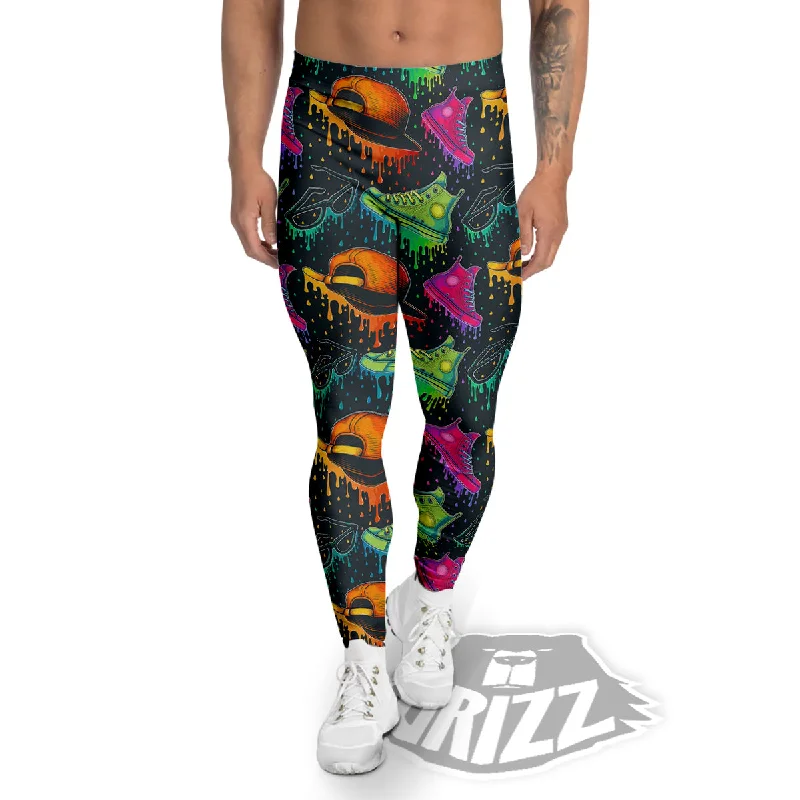 Fashion Colorful Print Pattern Men's Leggings