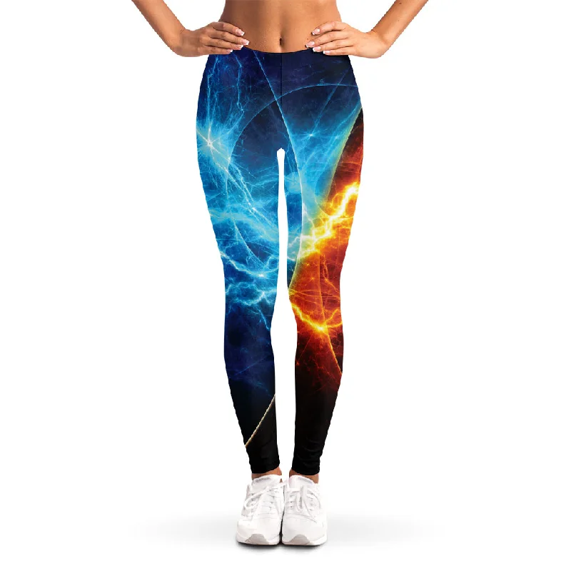 Fire And Ice Energy Print Women's Leggings