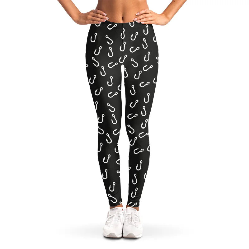 Fishing Hooks Pattern Print Women's Leggings