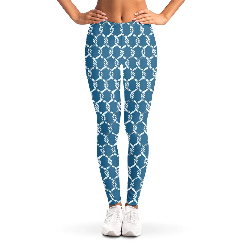 Fishing Rope Knots Pattern Print Women's Leggings