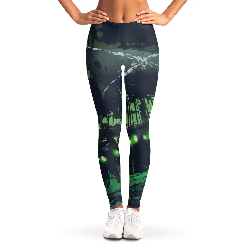 Flying Dutchman Ghost Pirate Ship Print Women's Leggings