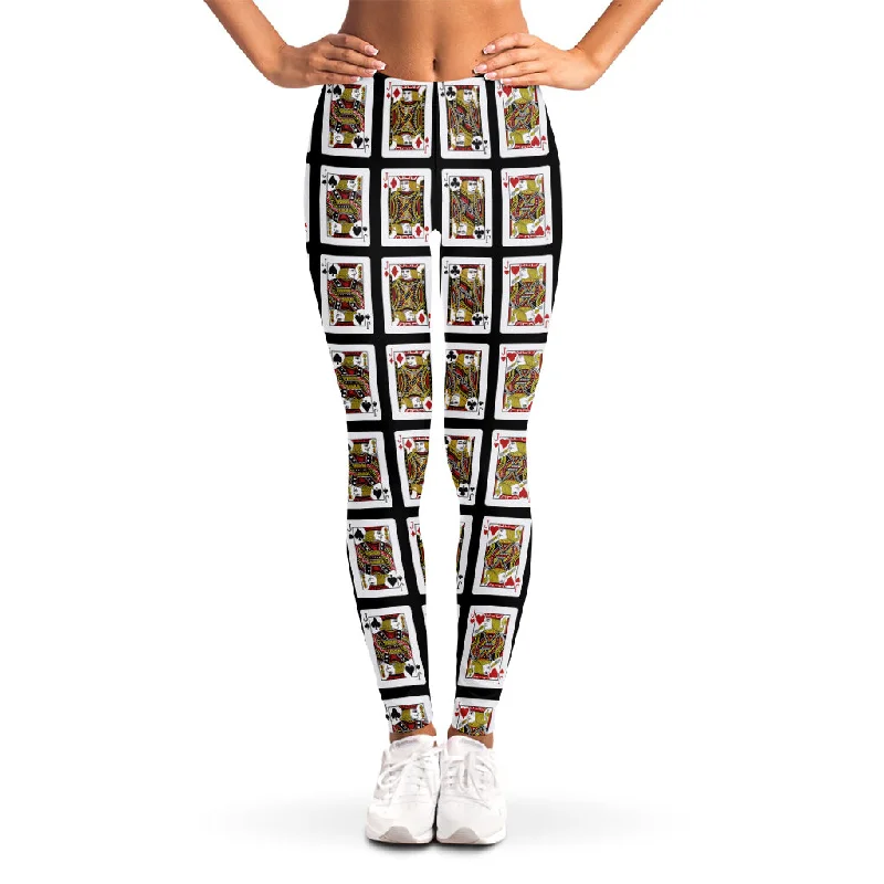 Four Jacks Playing Cards Pattern Print Women's Leggings