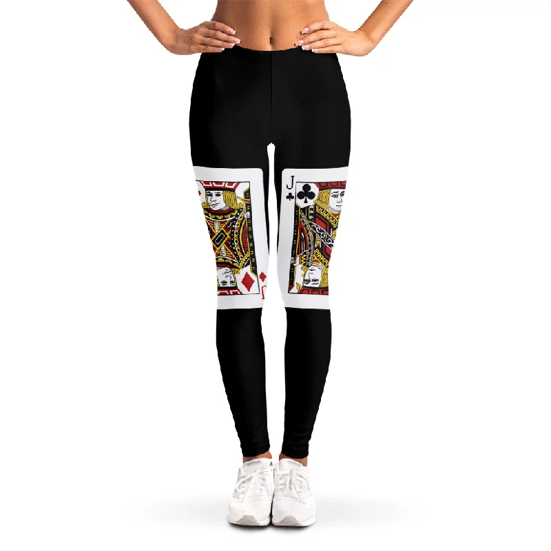 Four Jacks Playing Cards Print Women's Leggings