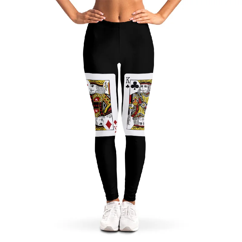 Four Kings Playing Cards Print Women's Leggings