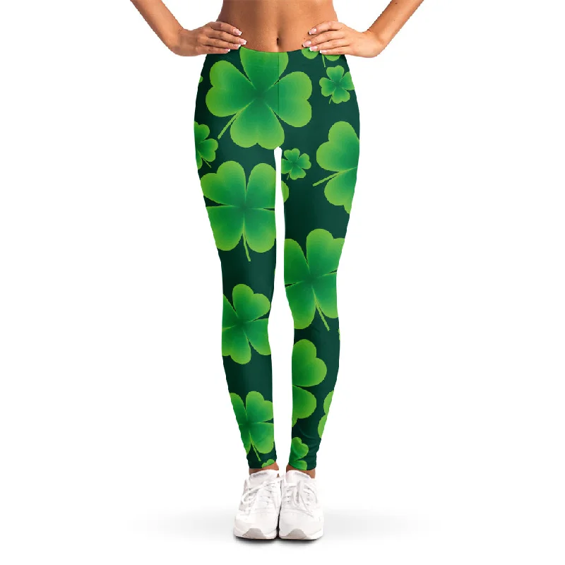 Four-Leaf Clover St. Patrick's Day Print Women's Leggings