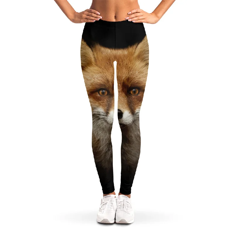 Fox Portrait Print Women's Leggings