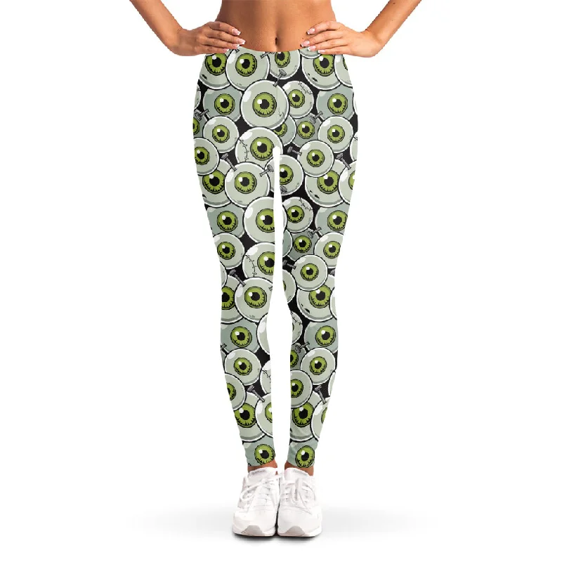 Frankenstein Eyeball Pattern Print Women's Leggings