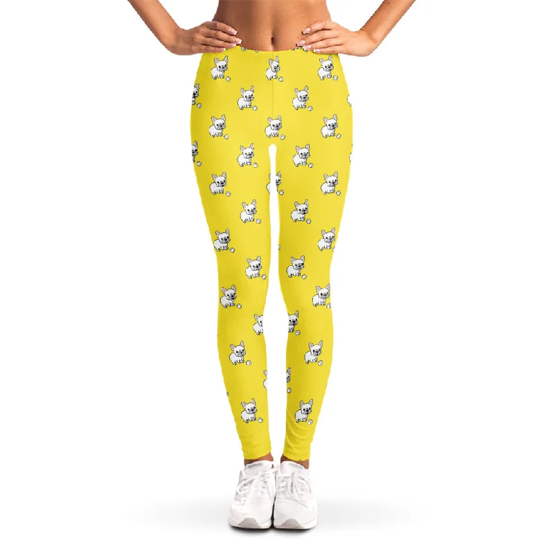 French Bulldog Puppy With Baseball Print Women's Leggings