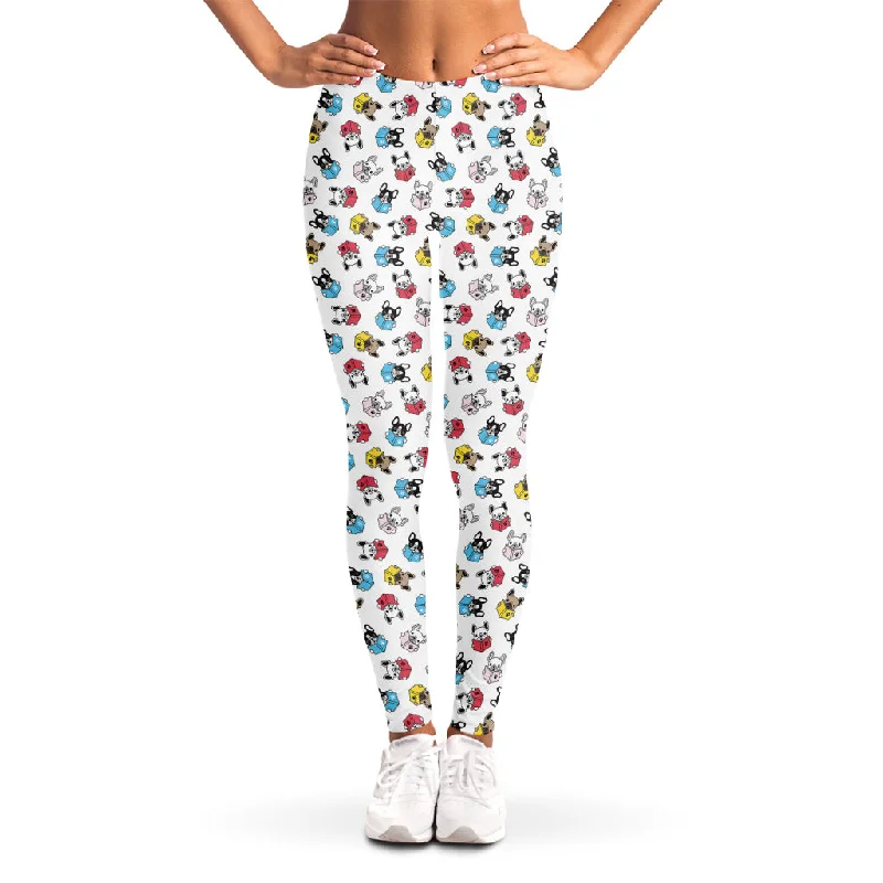 French Bulldog Reading Book Print Women's Leggings