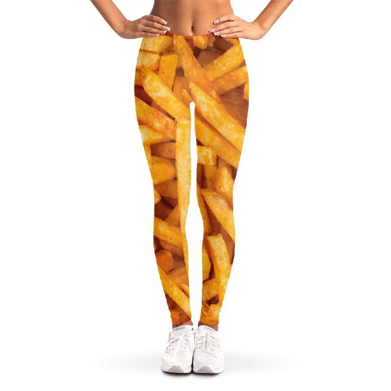 French Fries Print Women's Leggings