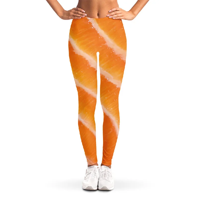 Fresh Salmon Print Women's Leggings