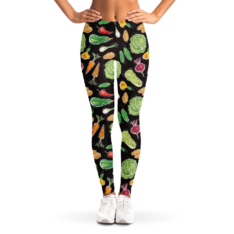 Fresh Vegetable Pattern Print Women's Leggings