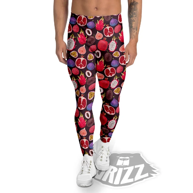 Friut Exotic Print Pattern Men's Leggings