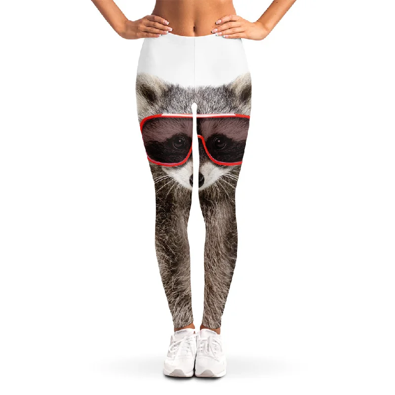 Funny Raccoon Print Women's Leggings