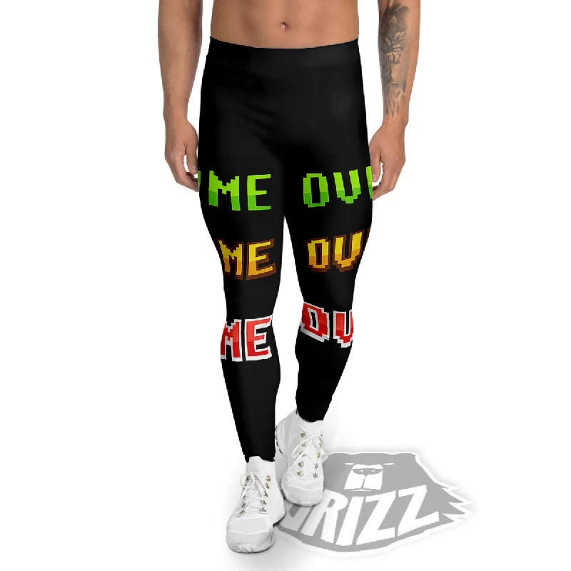 Game Over 8-Bit Print Men's Leggings