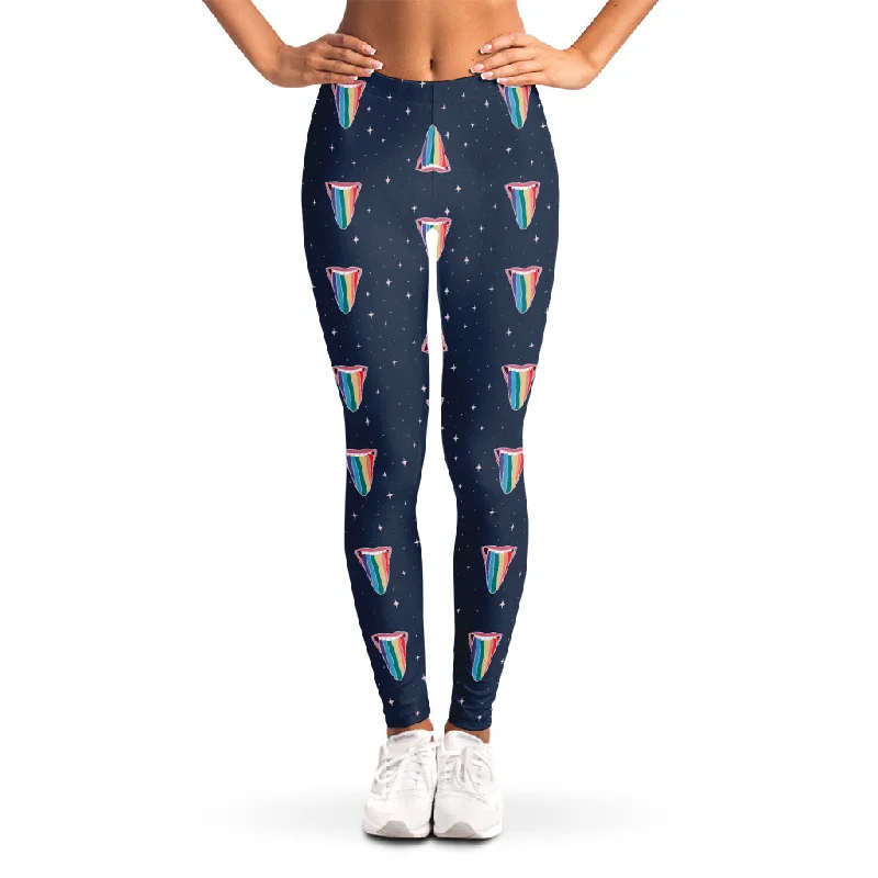 Gay Pride Tongue Pattern Print Women's Leggings