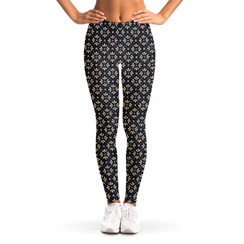 Geometric Floral Print Women's Leggings