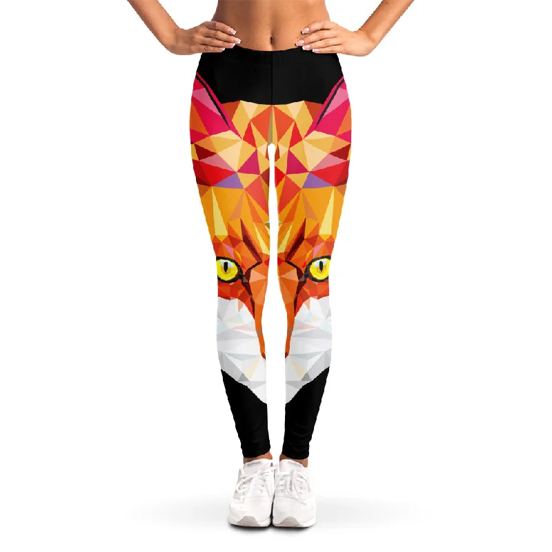 Geometric Fox Print Women's Leggings