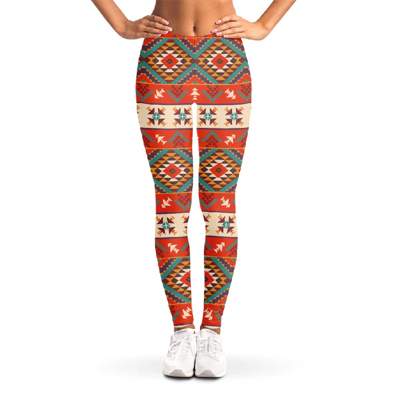 Geometric Native Navajo Print Women's Leggings