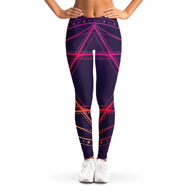 Geometric Star of David Print Women's Leggings