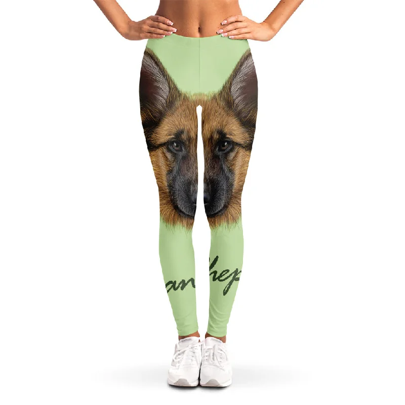 German Shepherd Dog Portrait Print Women's Leggings