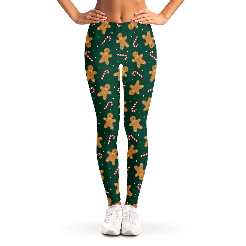 Gingerbread Man Cookies Pattern Print Women's Leggings