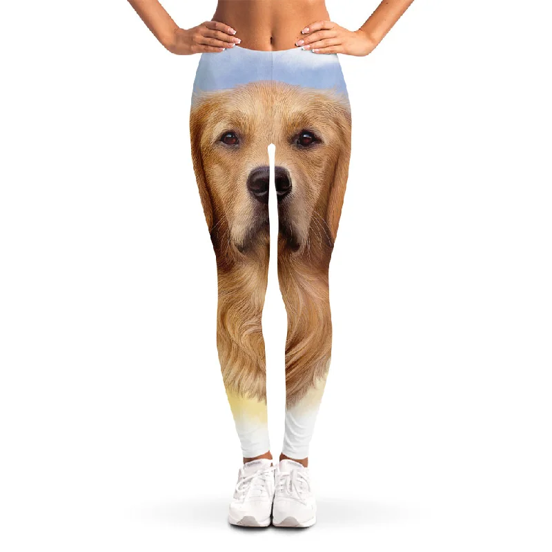 Golden Retriever Portrait Print Women's Leggings