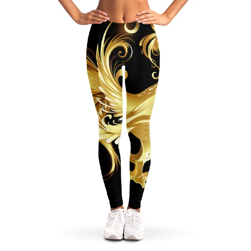 Golden Rooster Print Women's Leggings