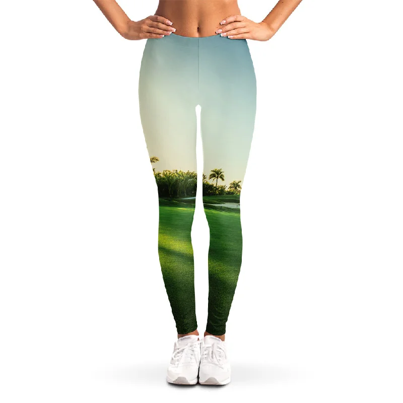 Golf Course Print Women's Leggings