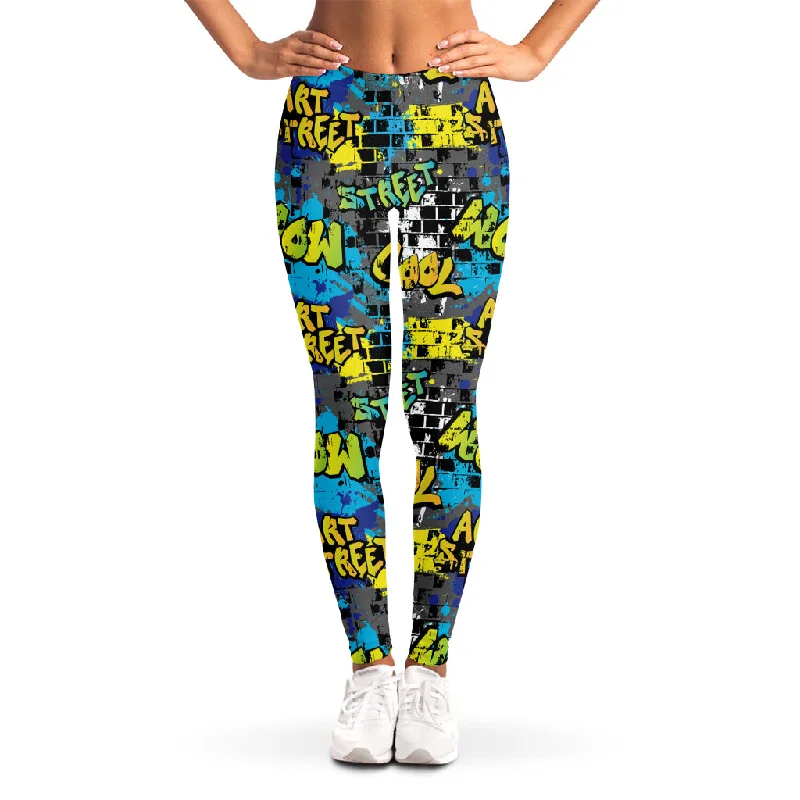 Graffiti Wall Print Women's Leggings