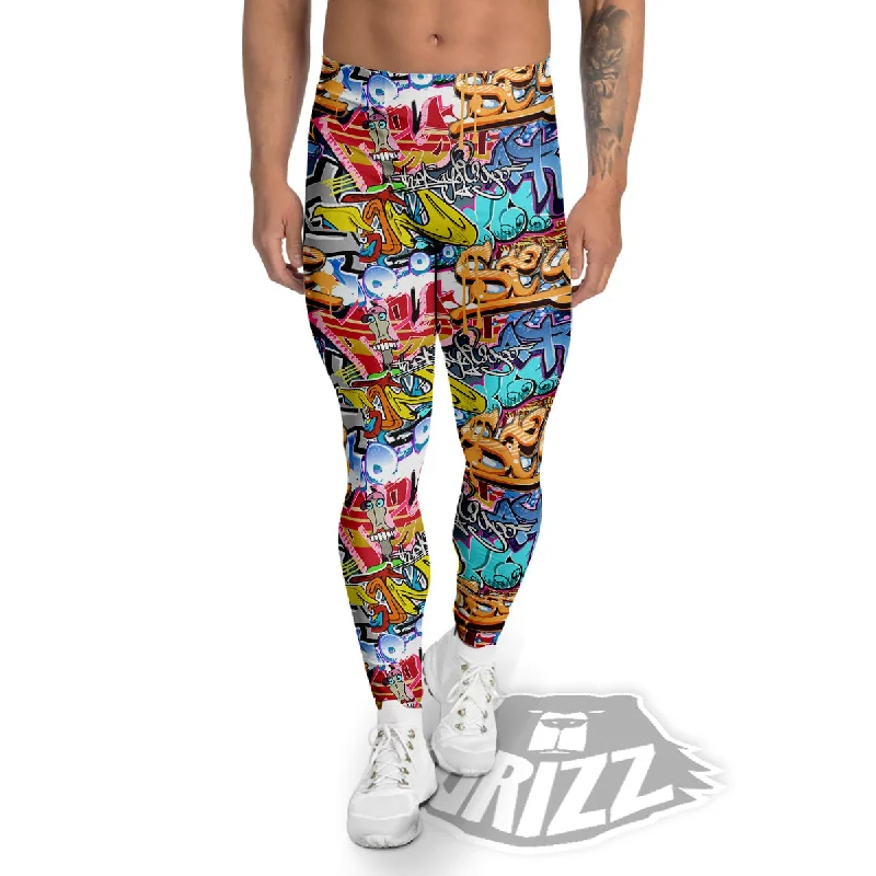 Graffity Street Art Print Pattern Men's Leggings