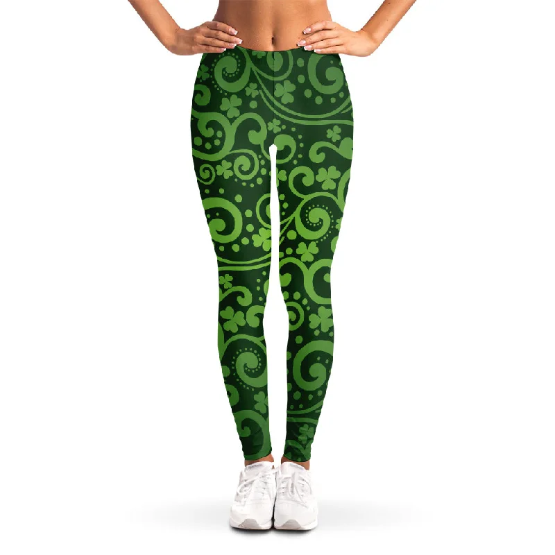 Green Irish Saint Patrick's Day Print Women's Leggings